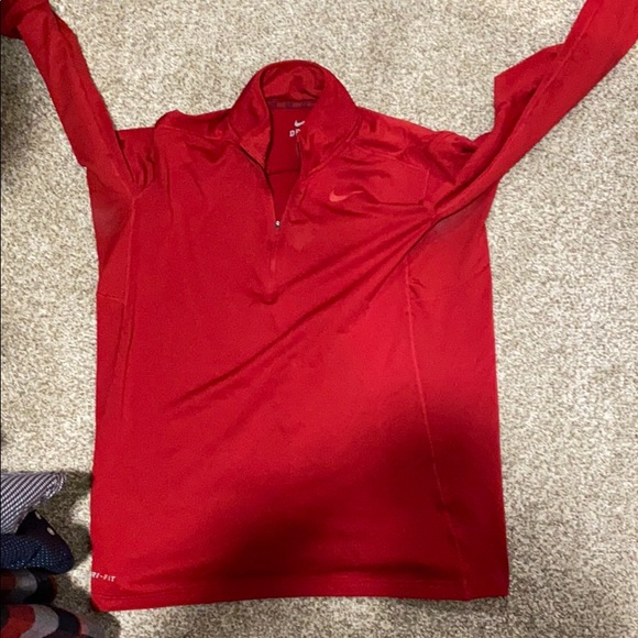Medium Men’s red Nike Running Qtr zip - Picture 1 of 2